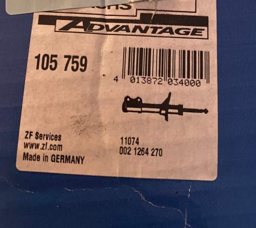 SACHS ADVANTAGE Stoßdämpfer Hinterachse ++verstärkte Ausführung++ VW Golf III, Vento, Jetta II; Seat Toledo I